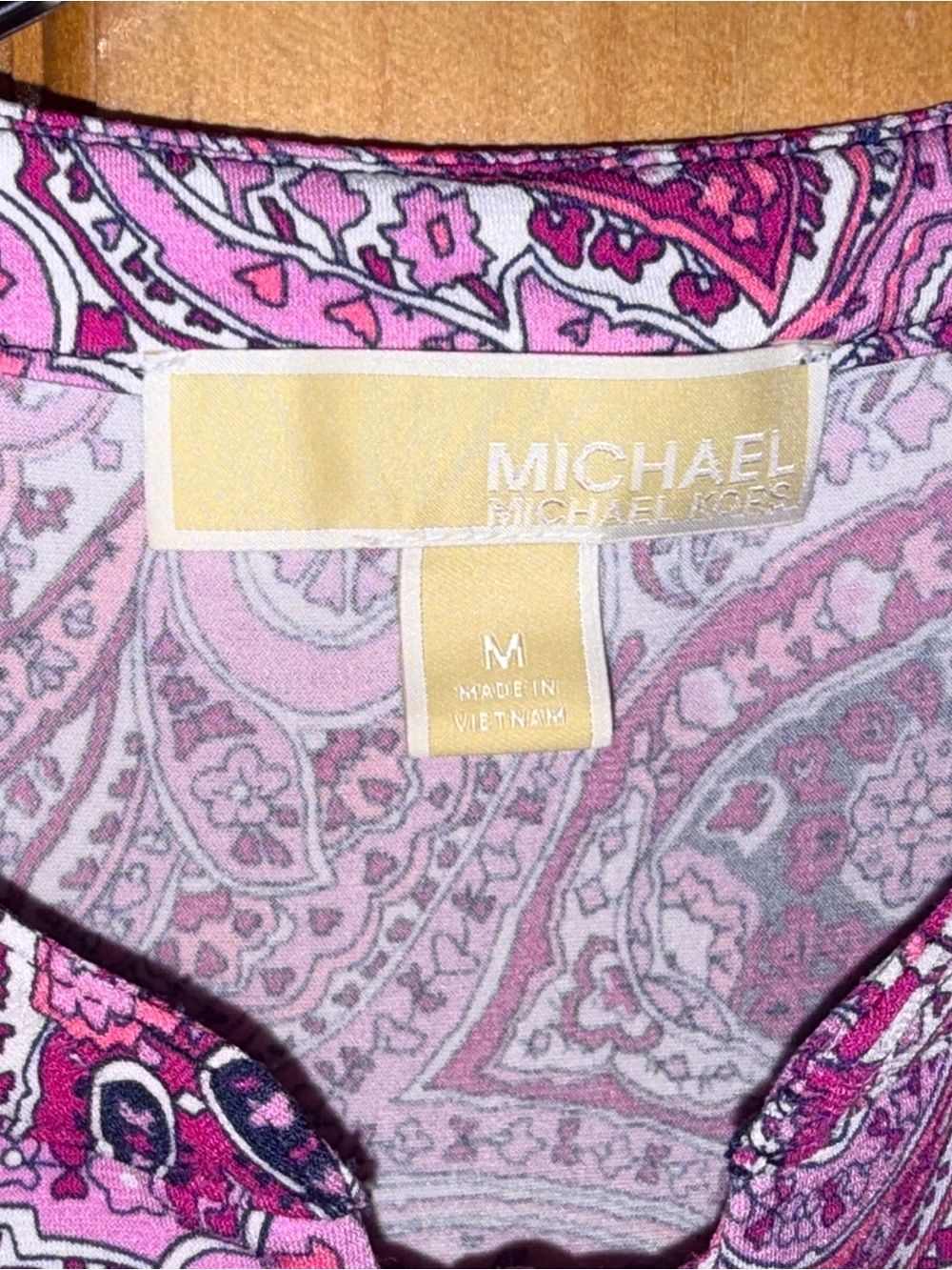 Michael Kors Pink and Purple Paisley Sleeveless Dress - Picture 2 of 11